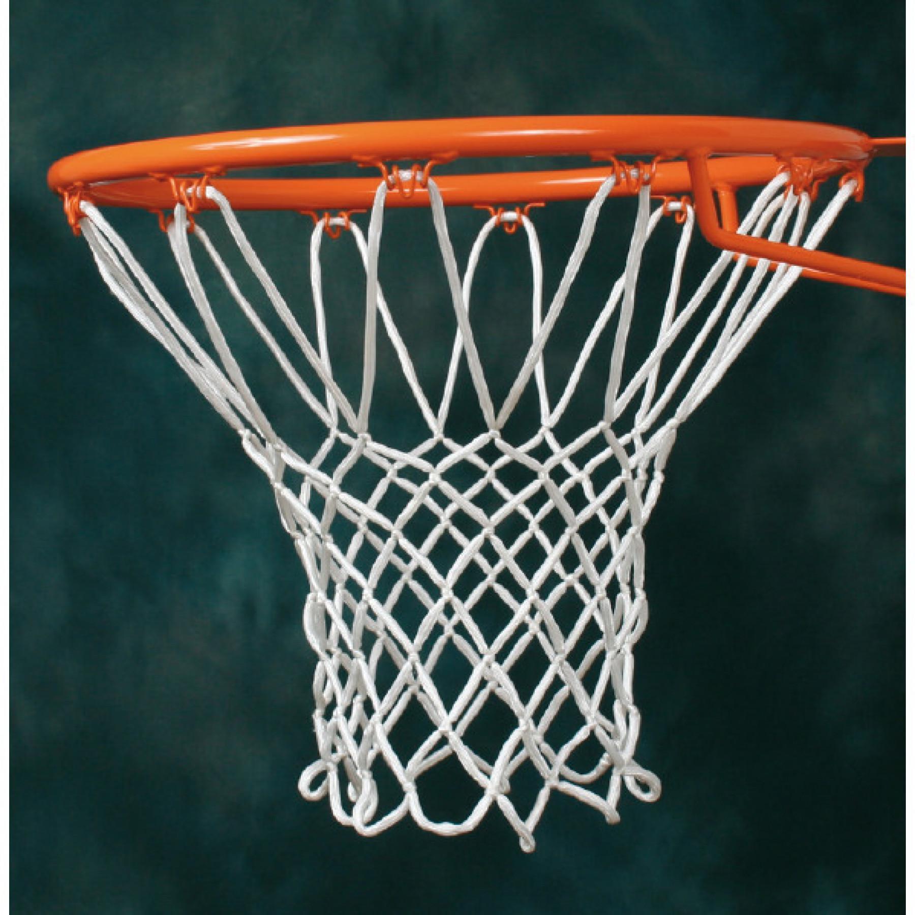 Par de redes de baloncesto de nylon (poliamida) de 4 mm Sporti Francia