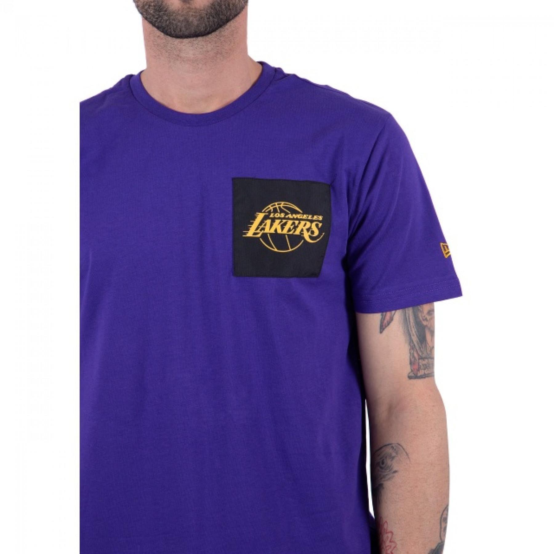 Camiseta New Era Lakers NBA Square Logo