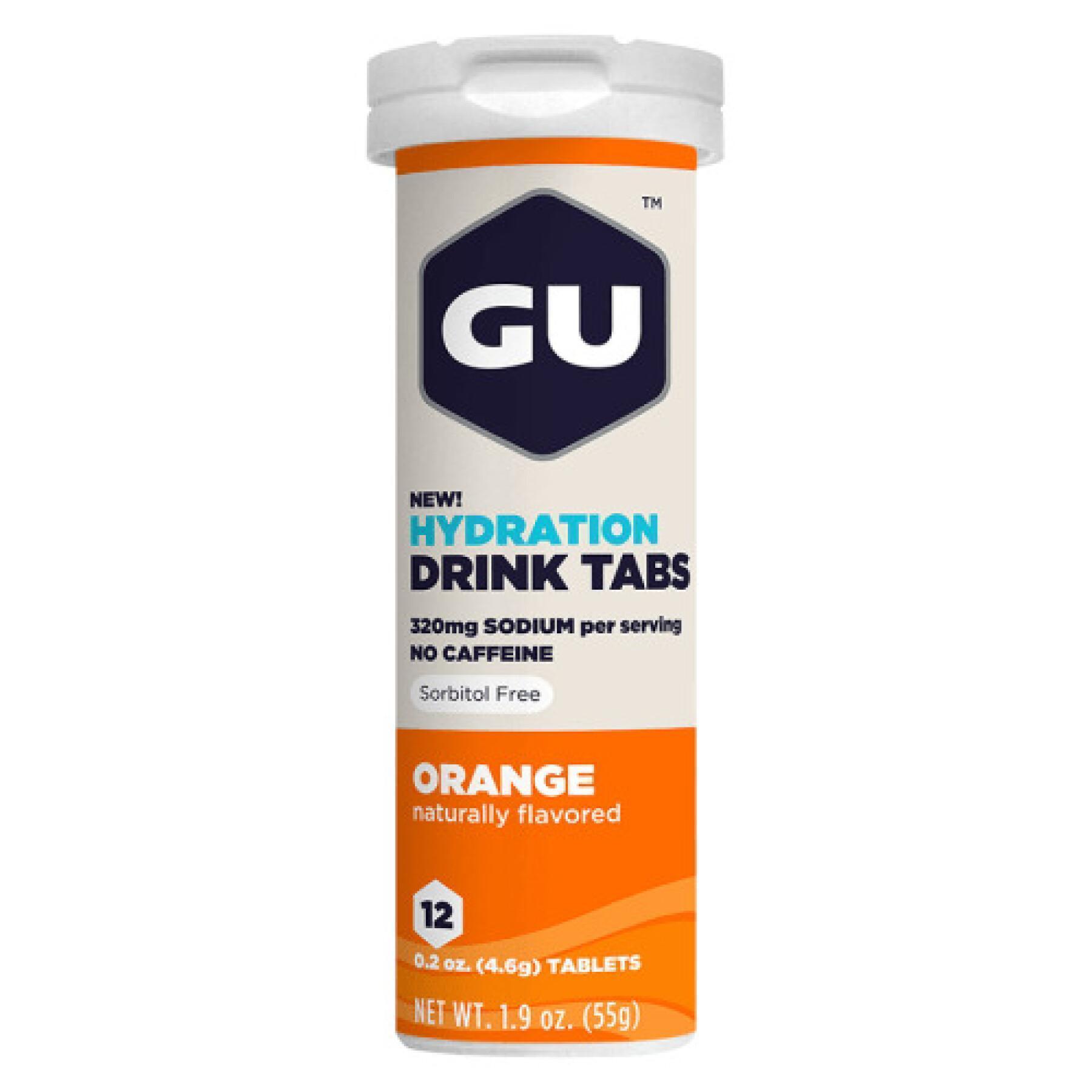 Tubo de 12 pastillas de hidratación Gu Energy orange (x8)