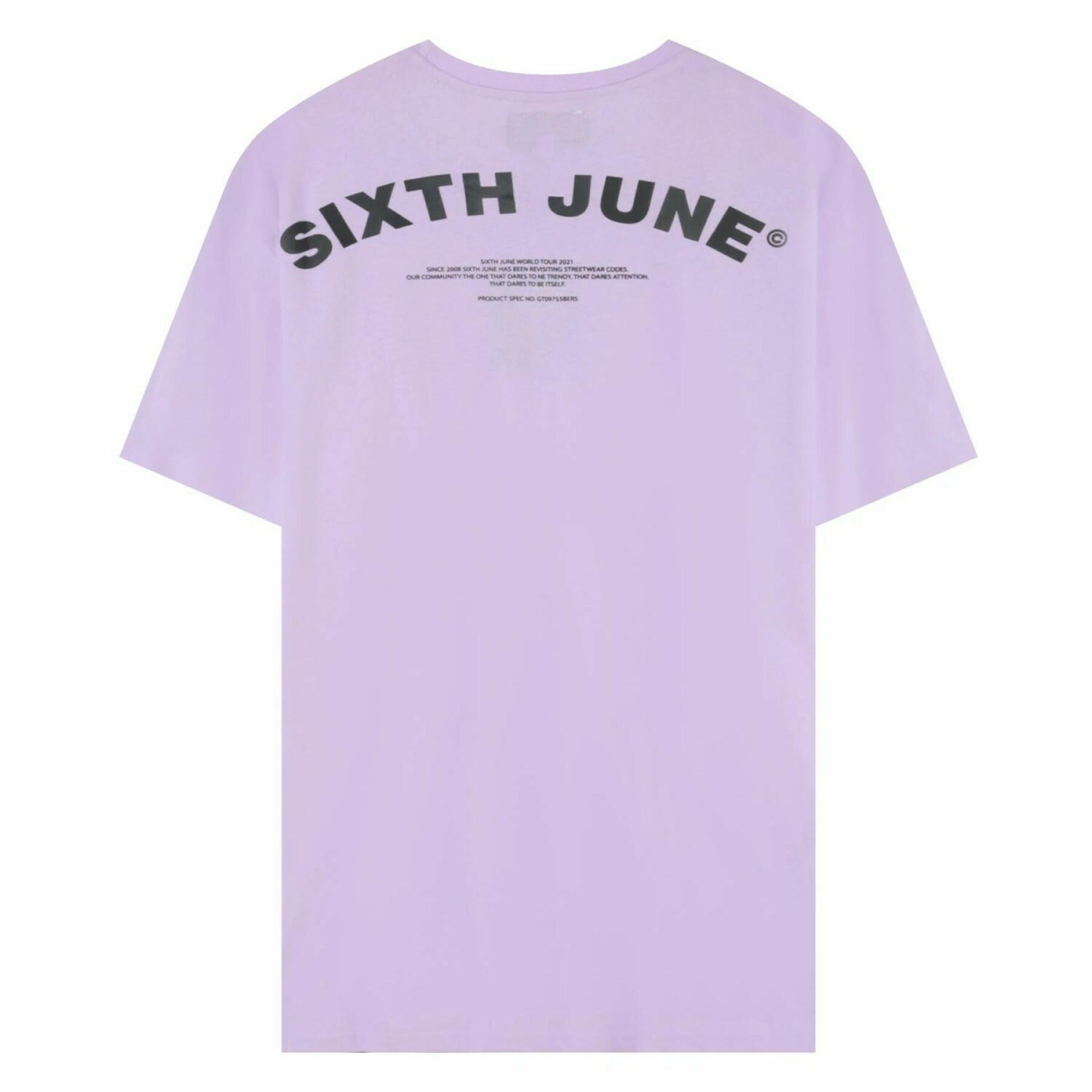 Camiseta Sixth June Curved Logo Backprint