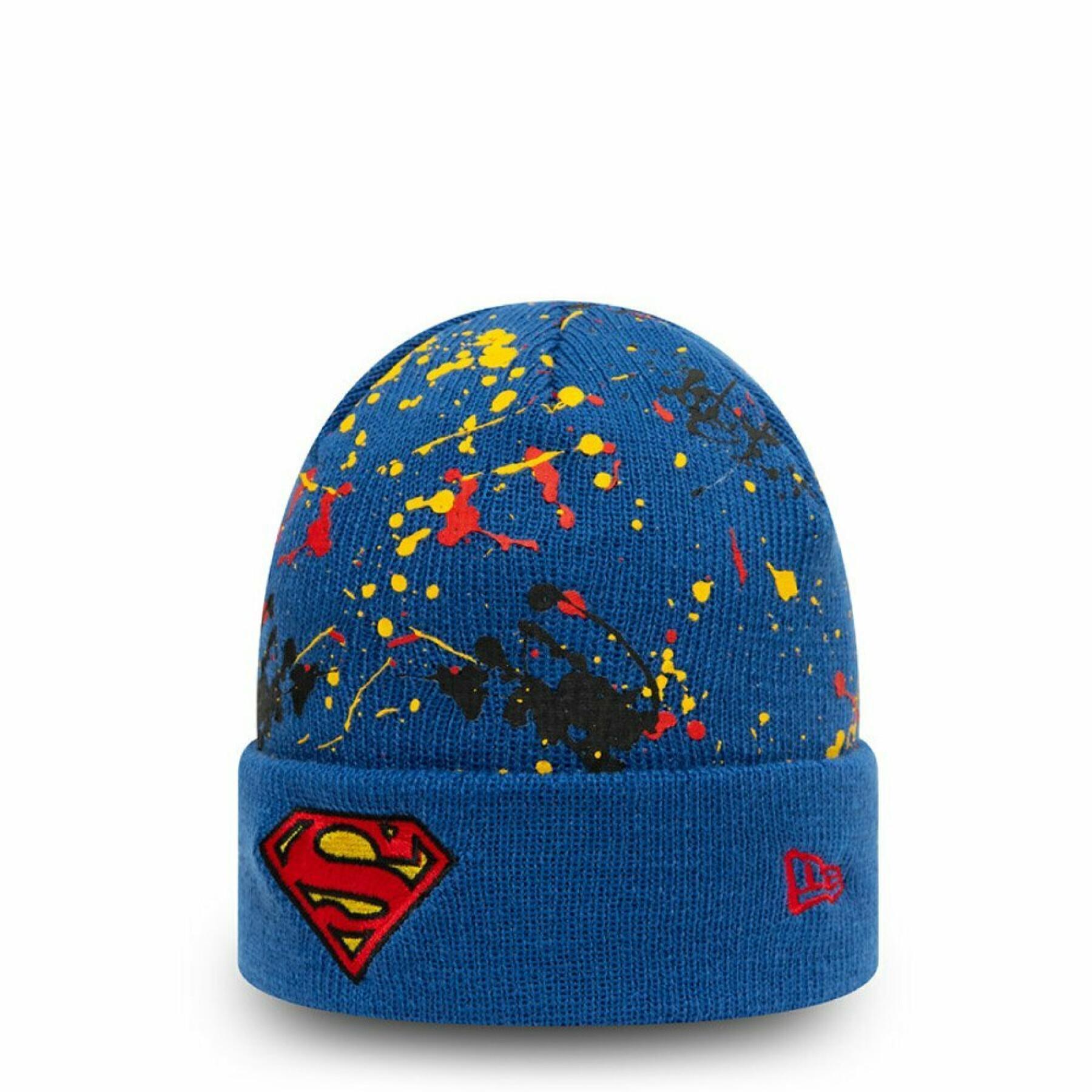 Sombrero para niños New Era Paint Splat Cuff Superman