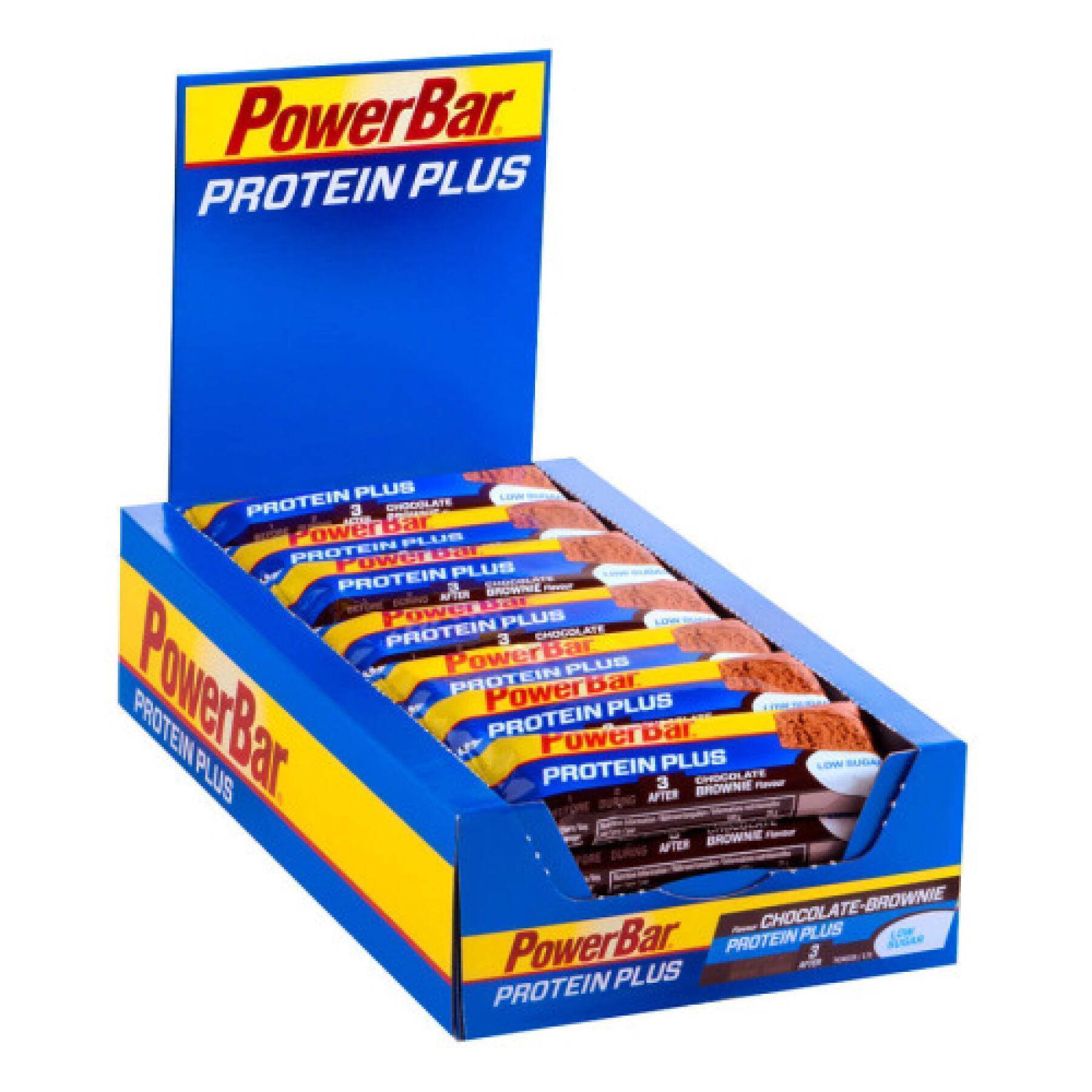 Paquete de 30 barras PowerBar Protein Plus 30 % Low Sugar - Chocolate Brownie