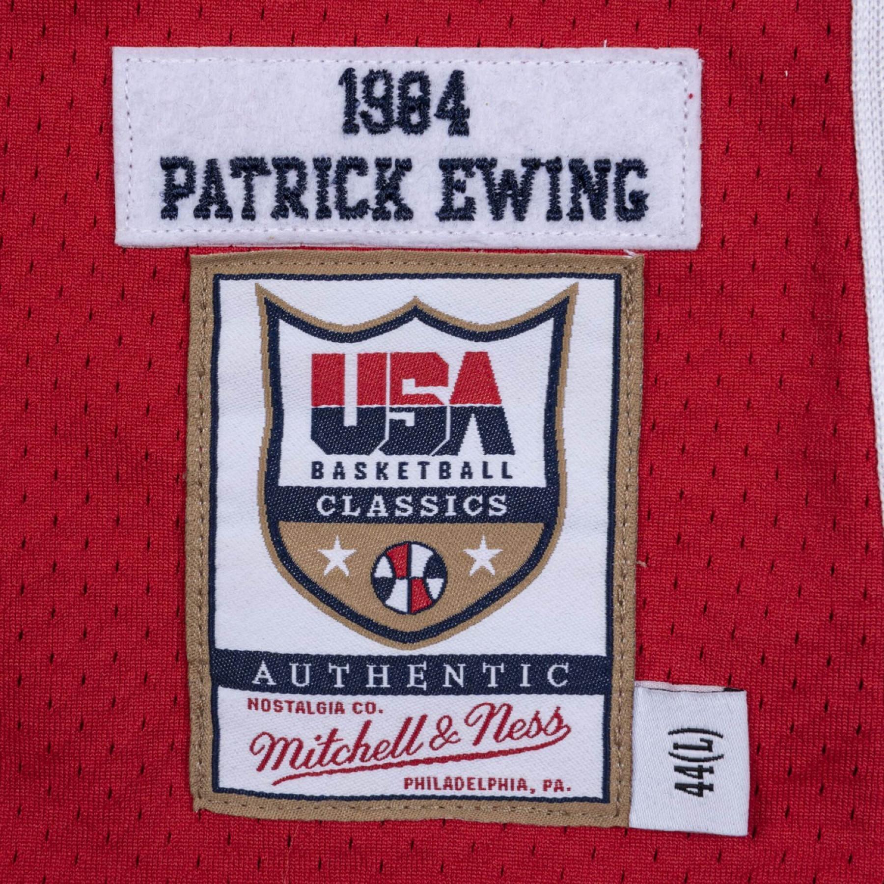 Camiseta auténtica del equipo USA Patrick Ewing 1984