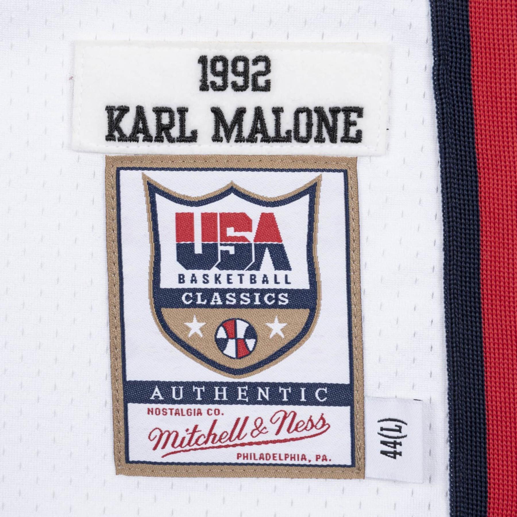Camiseta auténtica del equipo USA Karl Malone 1992