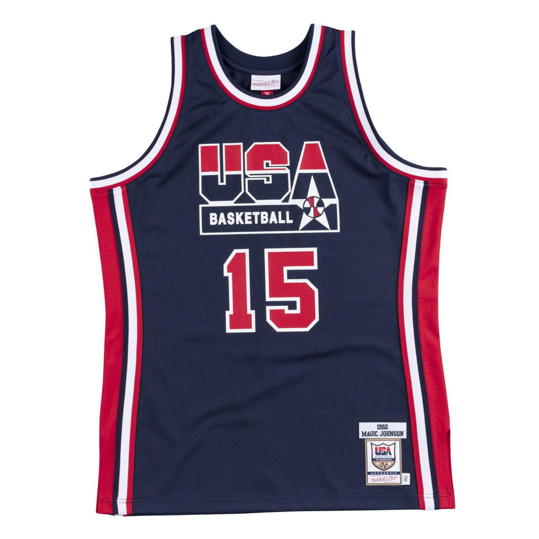 Camiseta auténtica del equipo USA nba Magic Johnson