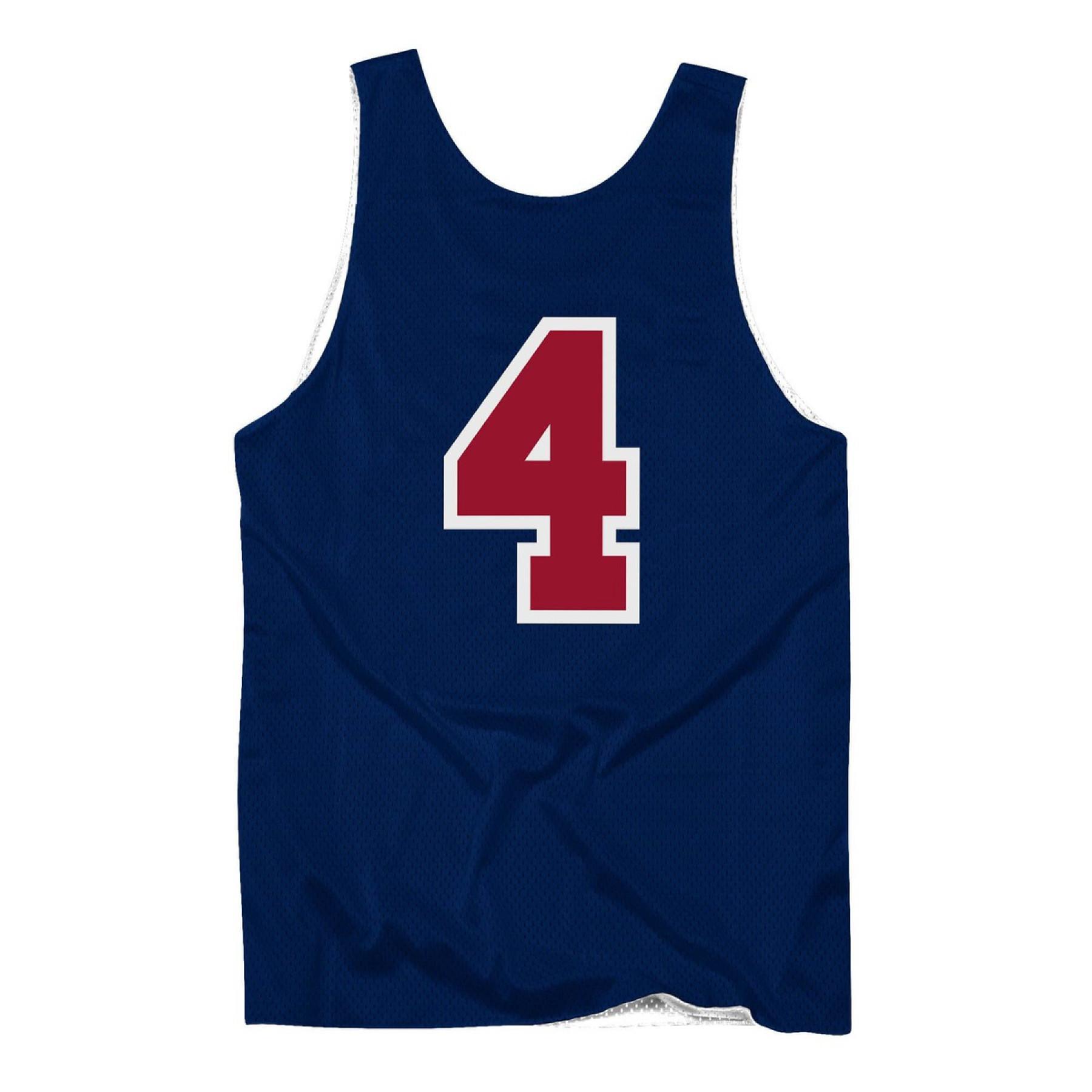 Camiseta auténtica del equipo USA reversible practice Christian Laettner