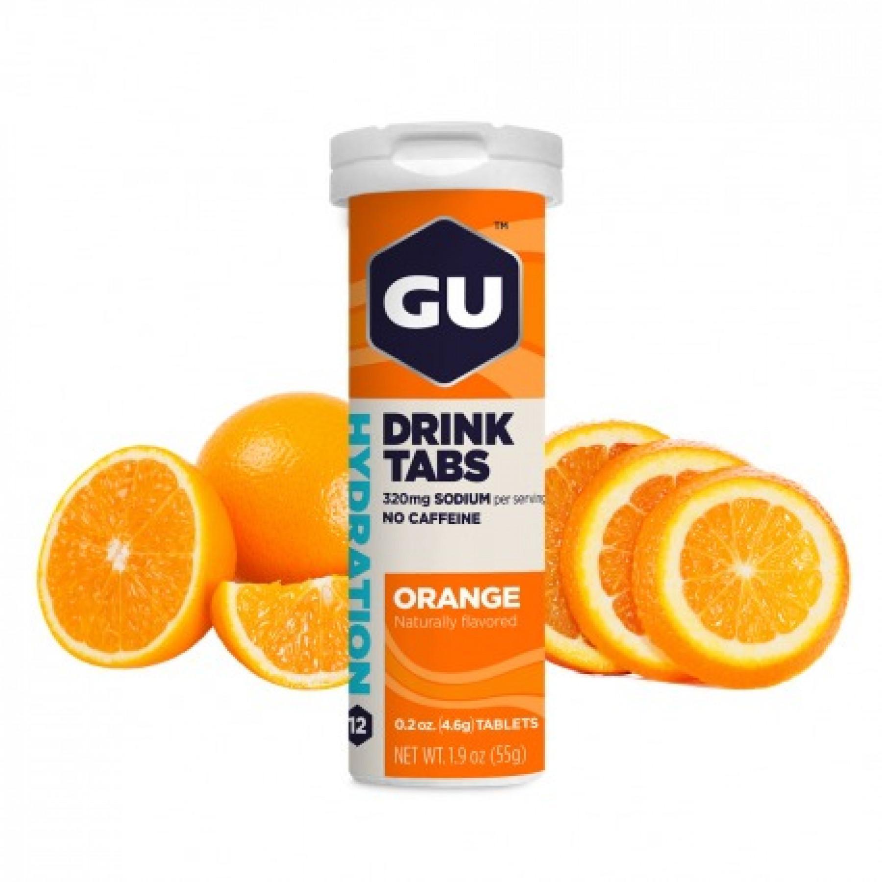 Tubo de 12 pastillas de hidratación Gu Energy orange (x8)