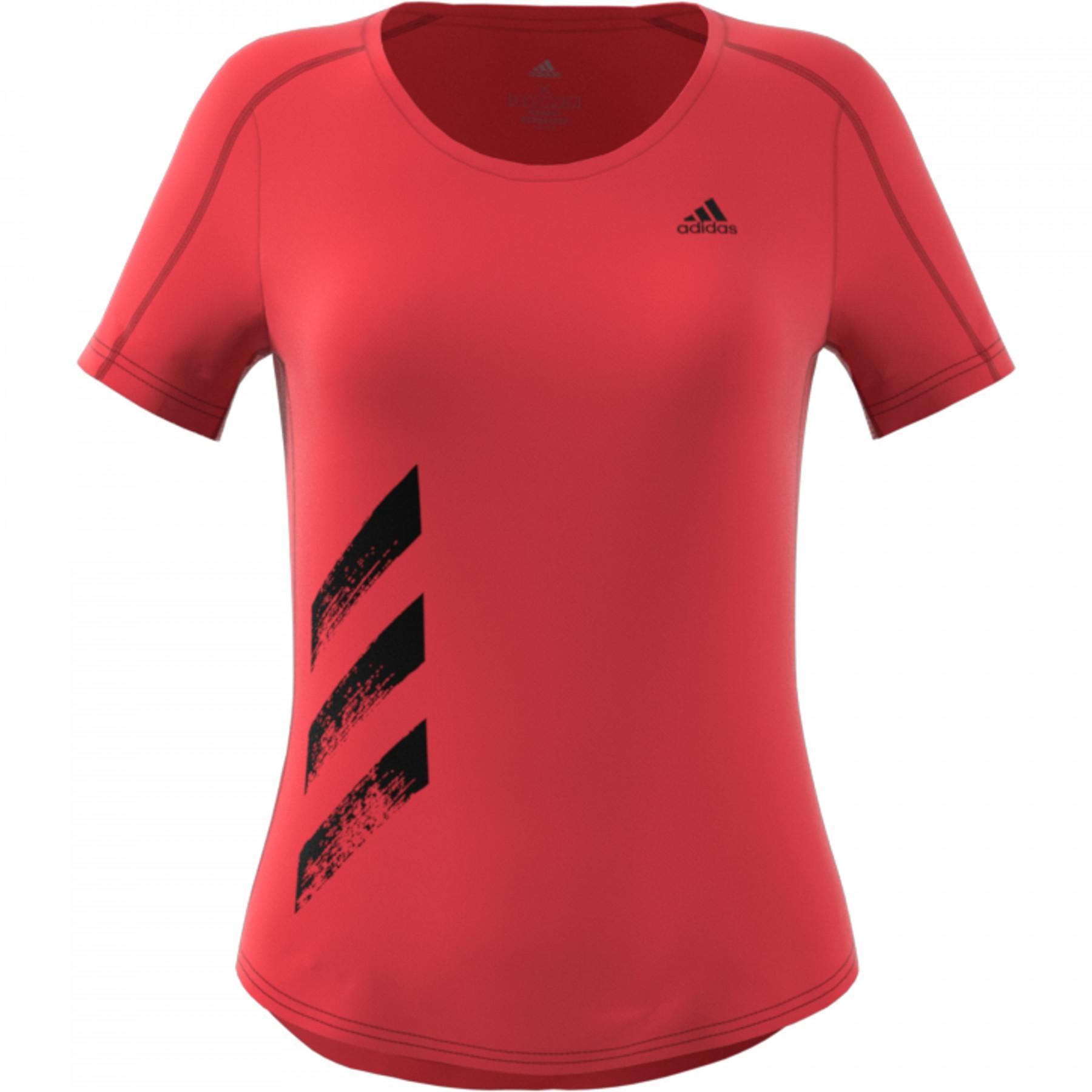 Camiseta de mujer adidas Run It 3-Stripes Fast