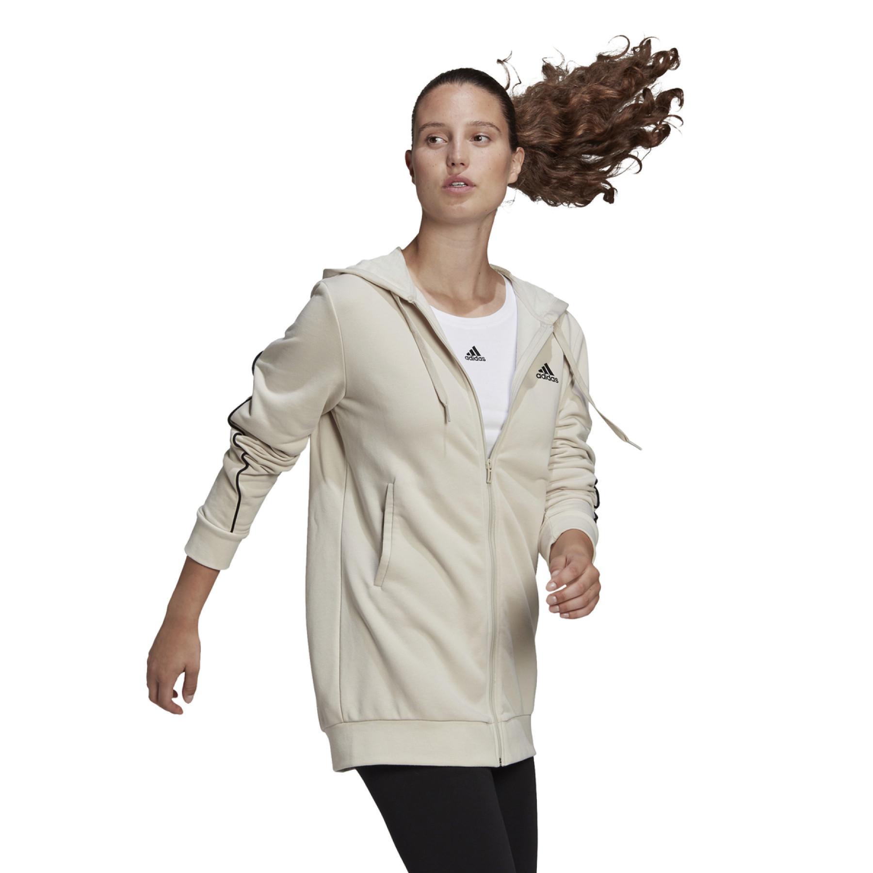 Chaqueta con capucha y cremallera para mujer adidas Essentials Giant Logo