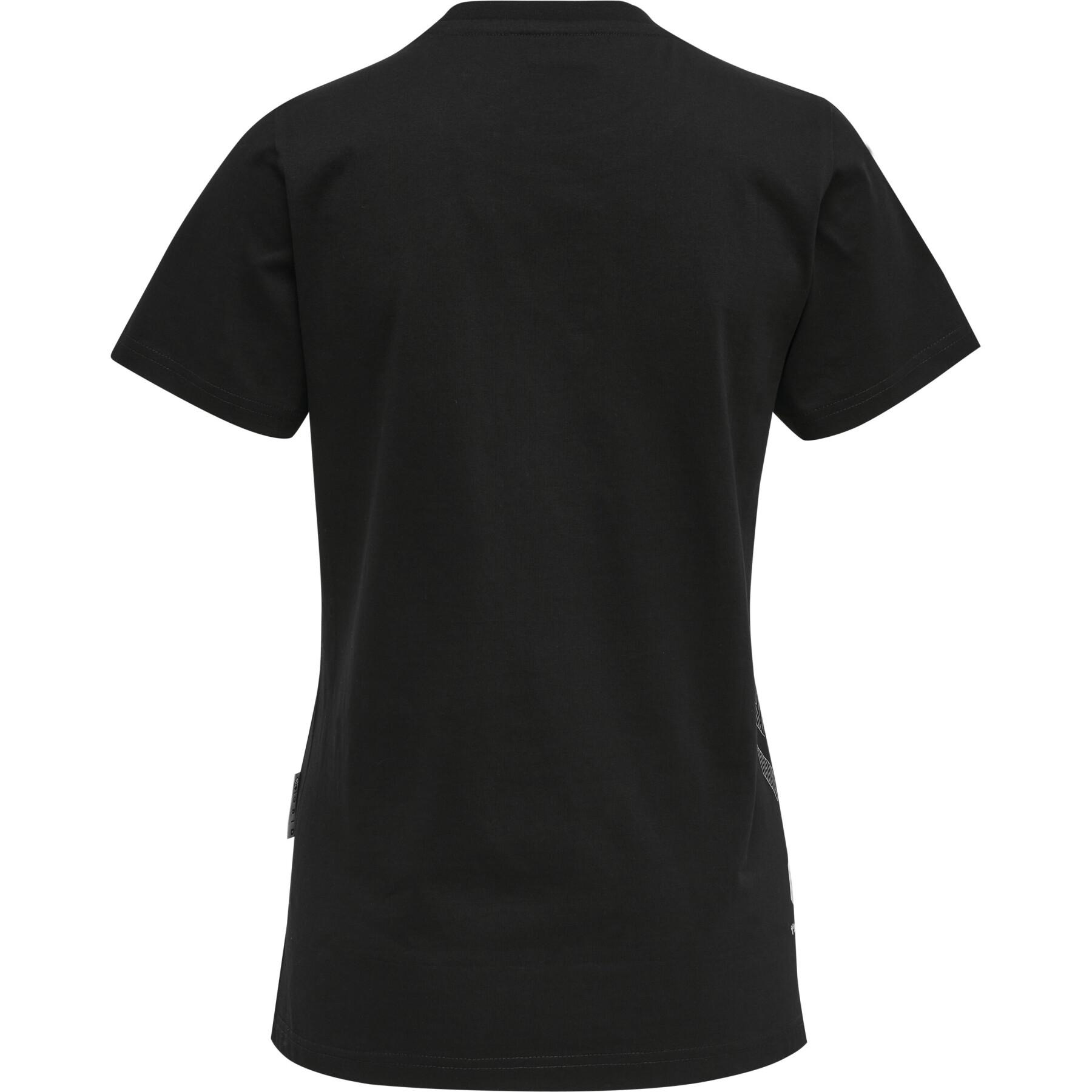 Camiseta de algodón para mujer Hummel Move Grid