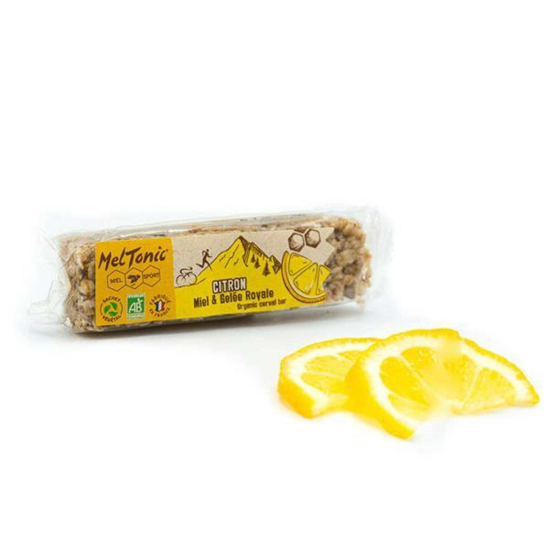 Caja de 20 barritas de cereales ecológicas de limón y chía Meltonic 30 g
