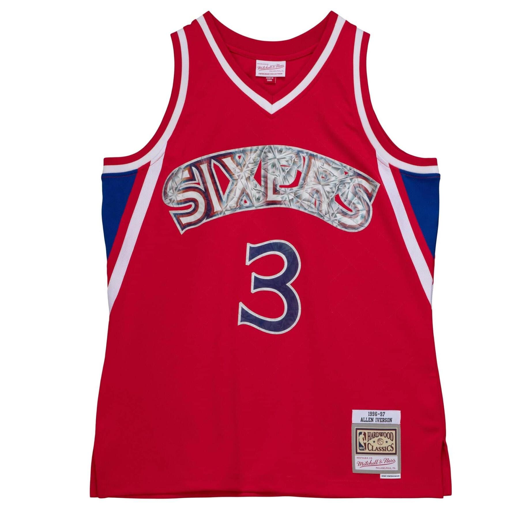 Camiseta Philadelphia 76ers NBA 75Th Anni Swingman 1996 Allen Iverson
