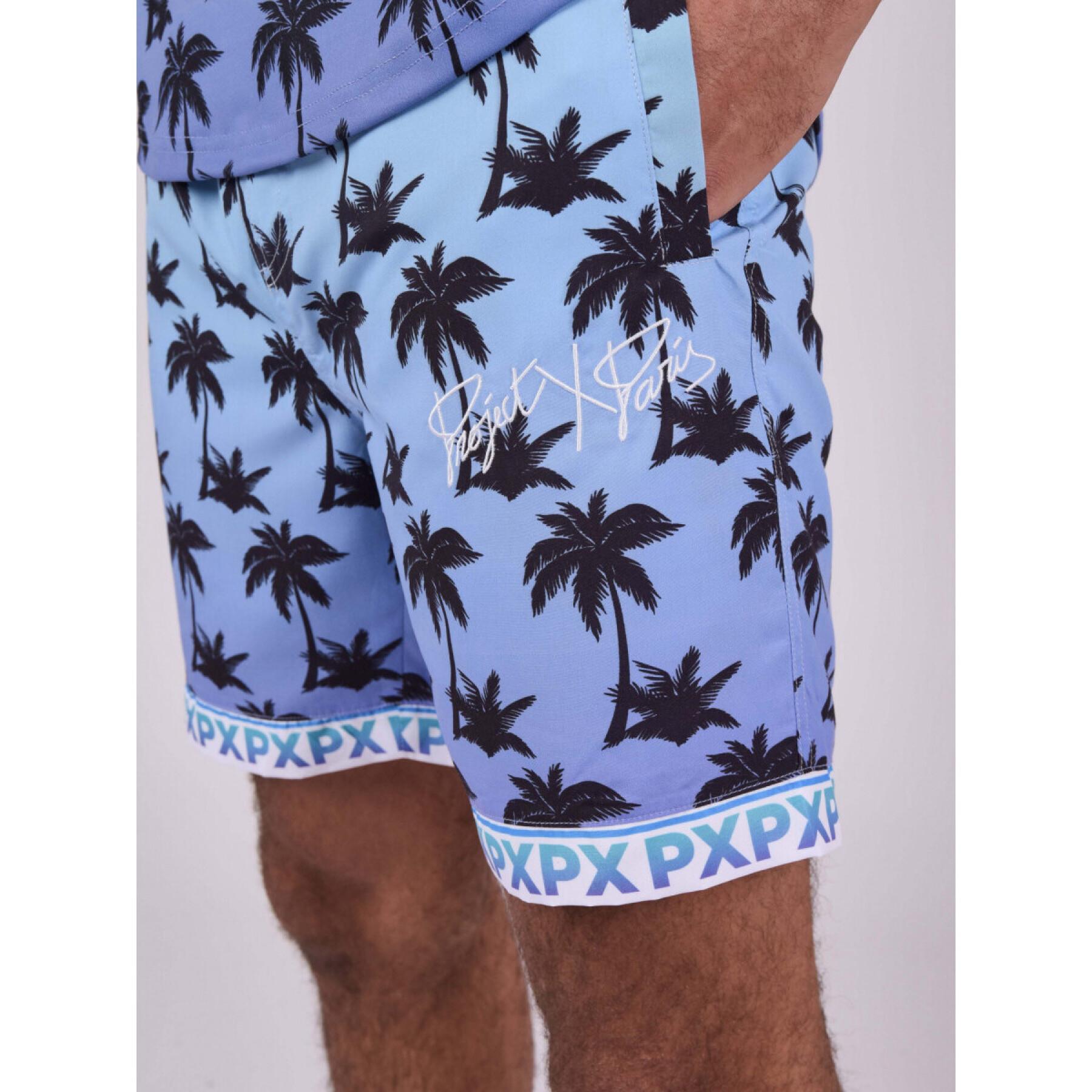 Pantalón corto con estampado de palmeras Project X Paris