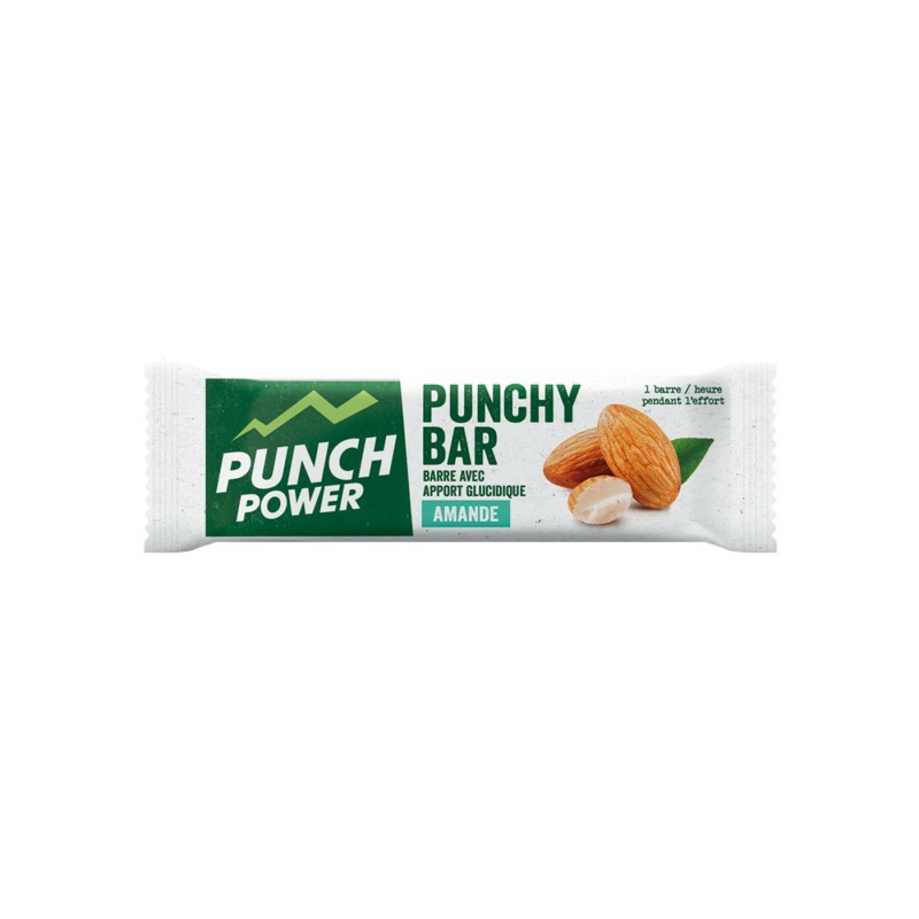 Muestra 40 barras de energía Punch Power Punchybar Amande
