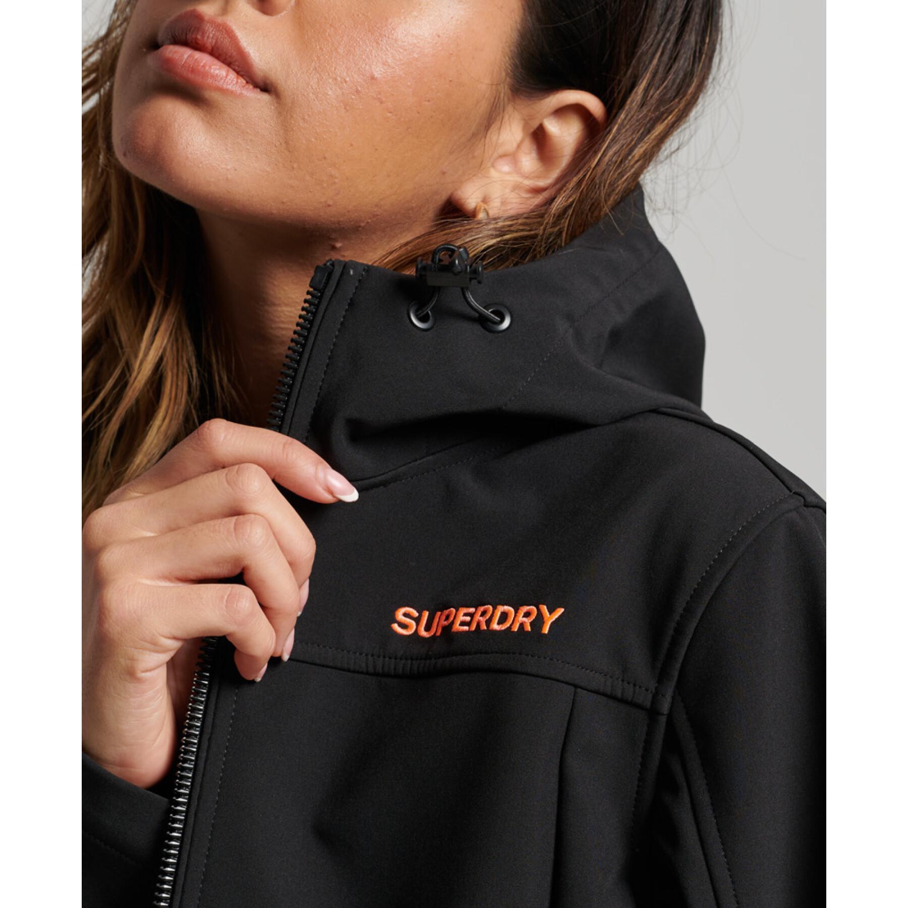Chaqueta impermeable con capucha softshell mujer Superdry Code Trekker