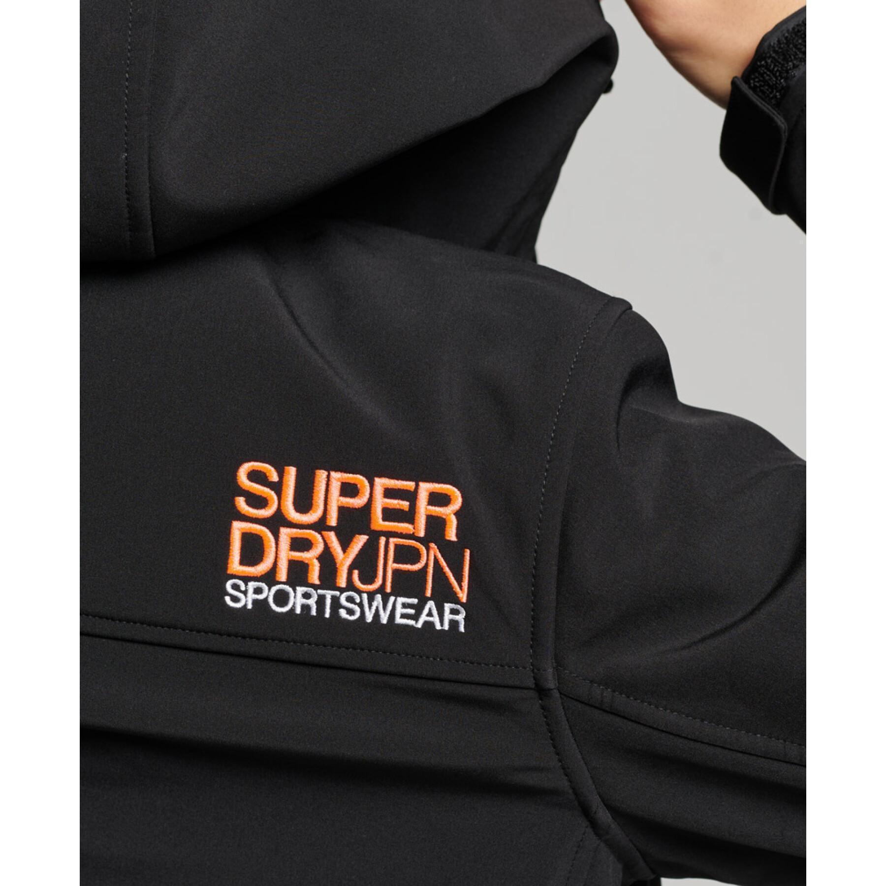 Chaqueta impermeable con capucha softshell mujer Superdry Code Trekker