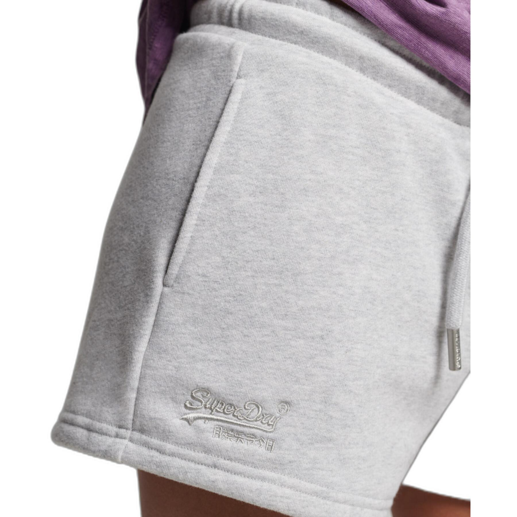 Pantalón corto de algodón orgánico y jersey para mujeres Superdry Vintage Logo