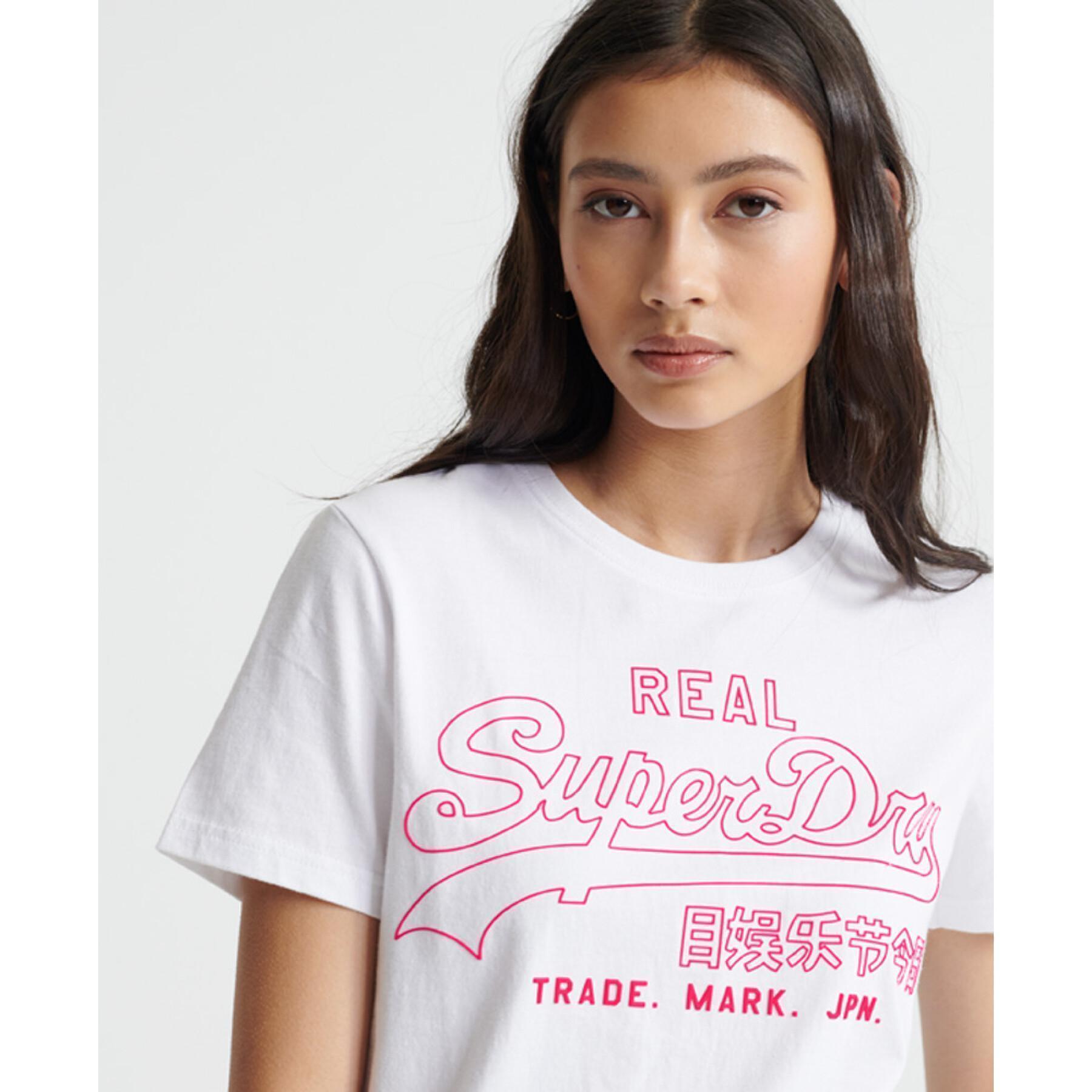 Camiseta de contorno para mujer Superdry Vintage Logo Pop