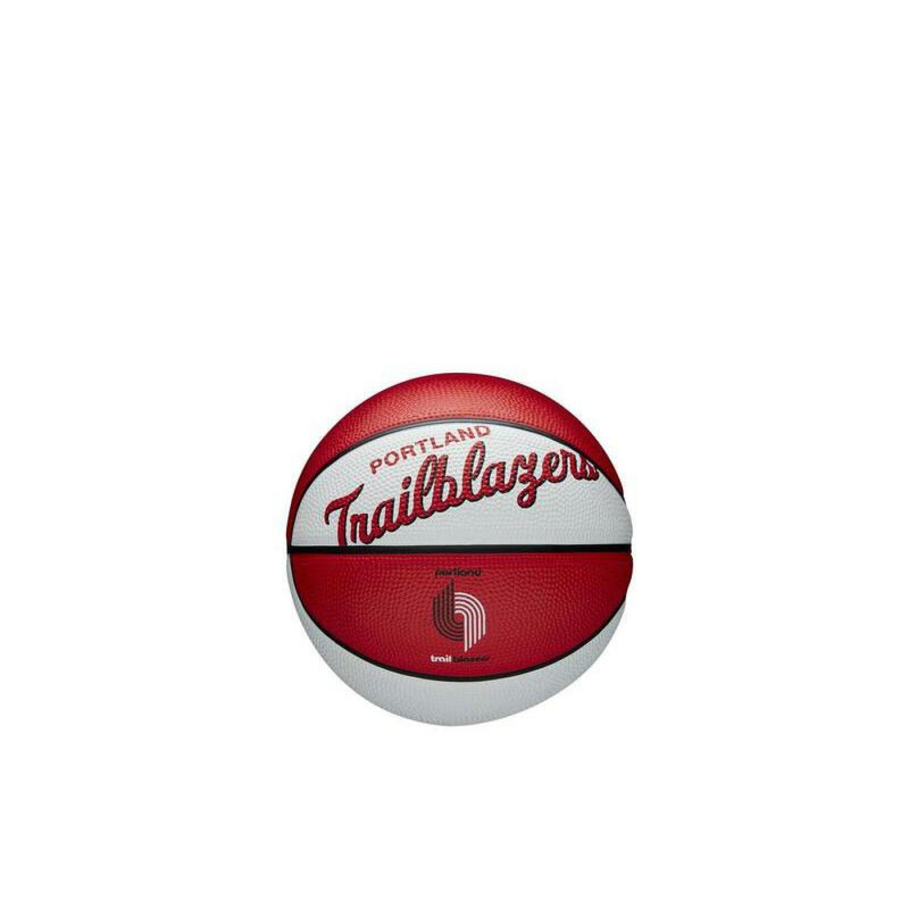 Mini balón retro de la NBA Portland Trail Blazers