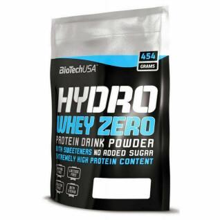 Paquete de 10 bolsas de proteínas Biotech USA hydro whey zero - Cookies & cream - 454g