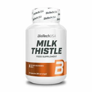 Paquete de 12 botes de vitamina Biotech USA milk thistle - 30 gélul