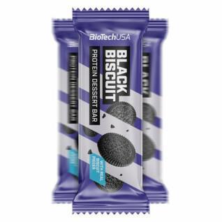 Paquete de 20 barritas proteínicas de postre Biotech USA - Black Biscuit