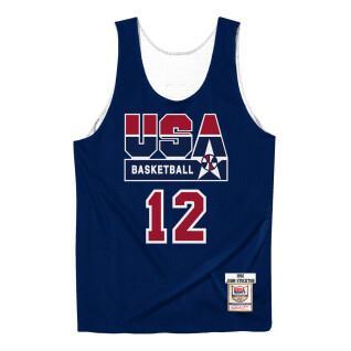 Camiseta auténtica del equipo USA reversible practice John Stockton