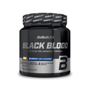 Paquete de 10 botes de refuerzo Biotech USA black blood nox + - Myrtille-lime - 330g