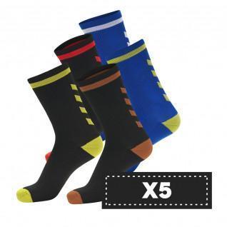 Paquete de 5 pares de calcetines oscuros Hummel Elite Indoor Low (coloris au choix)