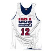 Camiseta auténtica del equipo USA reversible practice John Stockton