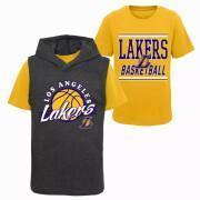 Conjunto de 1 camiseta con capucha y 1 camiseta de niño Los Angeles Lakers