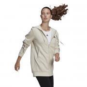 Chaqueta con capucha y cremallera para mujer adidas Essentials Giant Logo