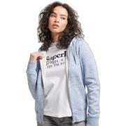 Sudadera con capucha de algodón orgánico para mujer con cremallera Superdry Vintage Logo