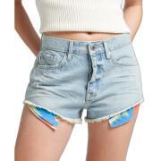 Pantalón corto rasgados de cintura alta para mujer Superdry Vintage