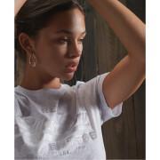 Camiseta de raso tono sobre tono para mujer Superdry Vintage Logo